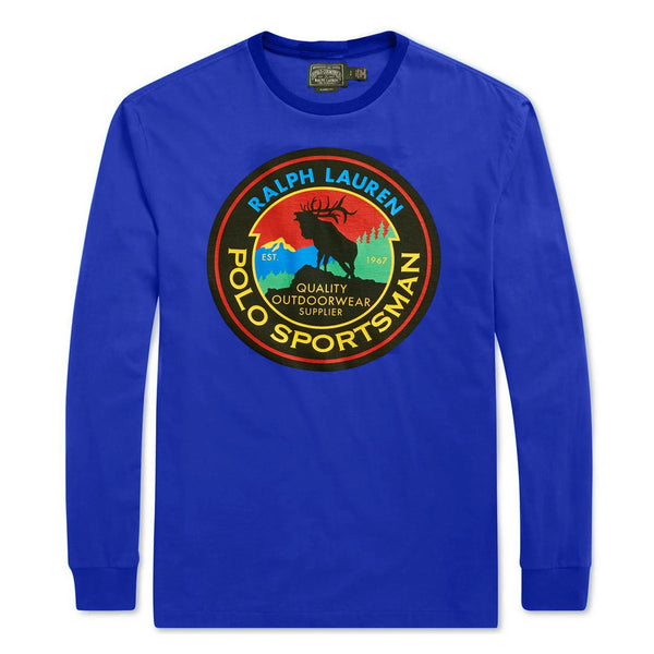 POLO RALPH LAUREN Sportsman Long Sleeve T-Shirt, Blue – OZNICO