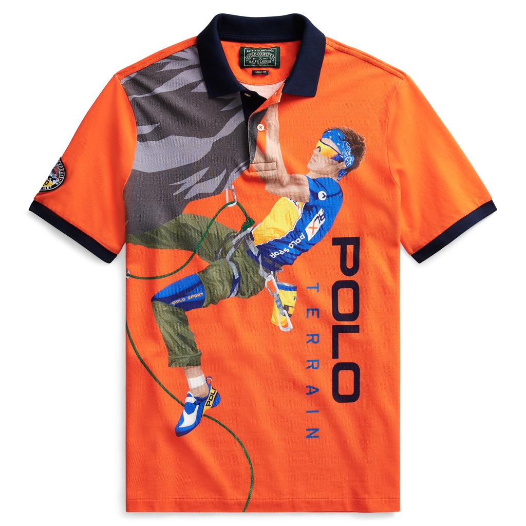 orange ralph lauren polo shirt