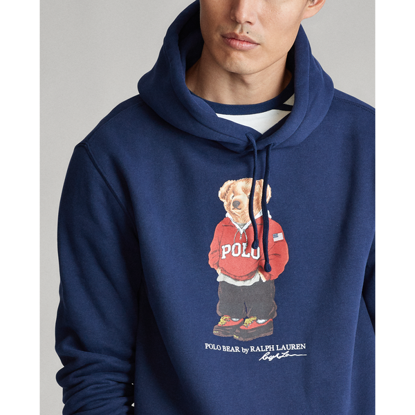 navy blue polo bear hoodie