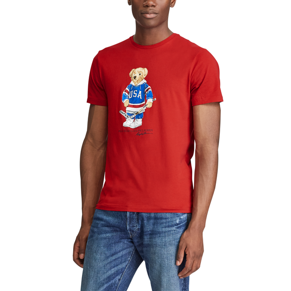 tvivl lejlighed Velkommen POLO RALPH LAUREN Custom Slim Fit Bear T-Shirt, RL 2000 Red – OZNICO