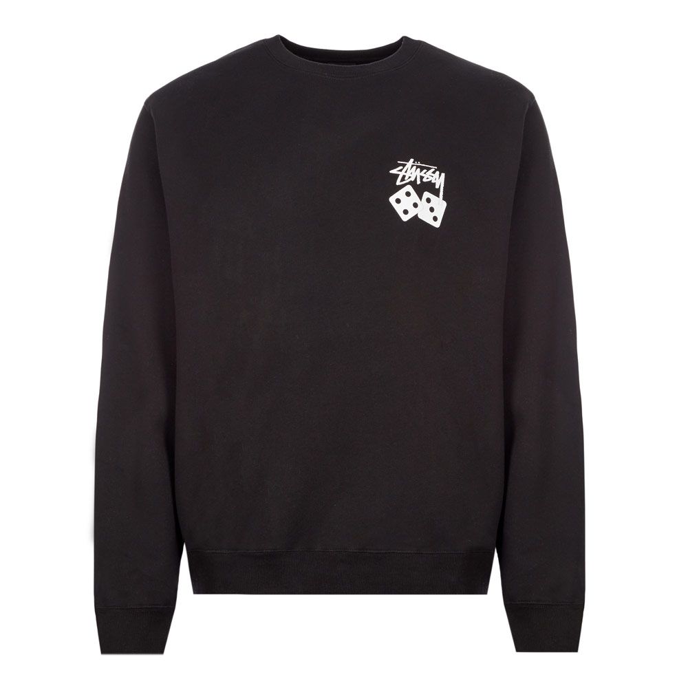 STUSSY Dice Crewneck Sweatshirt, Black – OZNICO