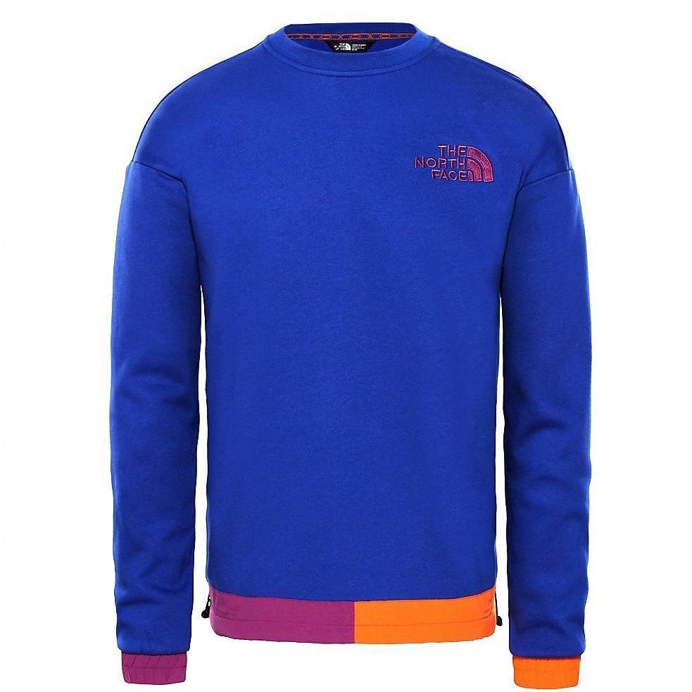 blue north face sweatshirt