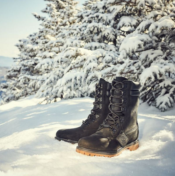 timberland boots in snow