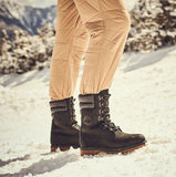 timberland shearling boots black