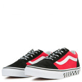 checkered black and red vans