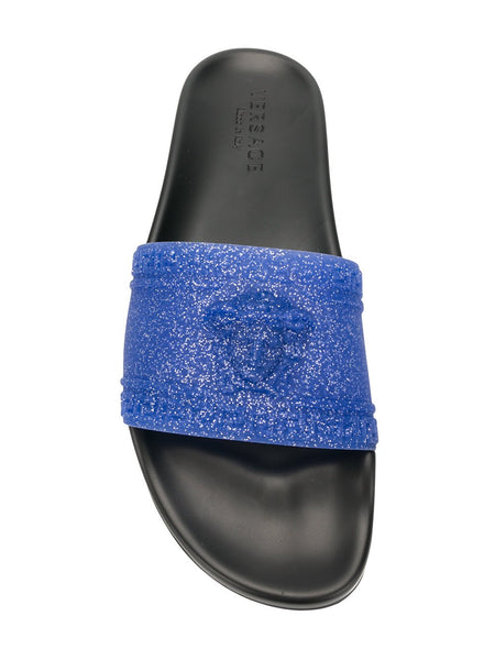 VERSACE Glitter Medusa Logo Slides 