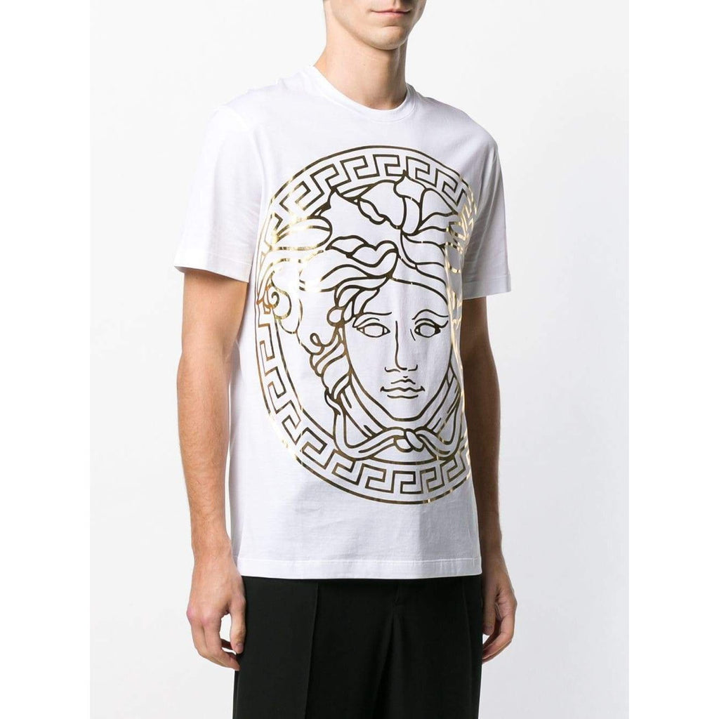 VERSACE Large Medusa Print T-Shirt, White – OZNICO