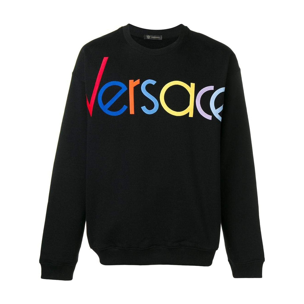 VERSACE Logo Embroidered Sweatshirt 