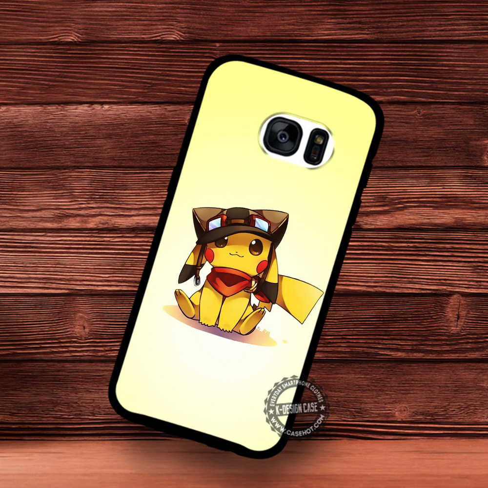 Cute Pikachu Wearing Hat Pokemon Samsung Galaxy S7 S6 S5 Note 7 Cases Covers