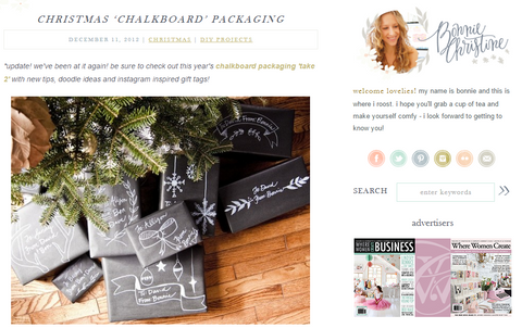 Chalkboard Christmas wraps