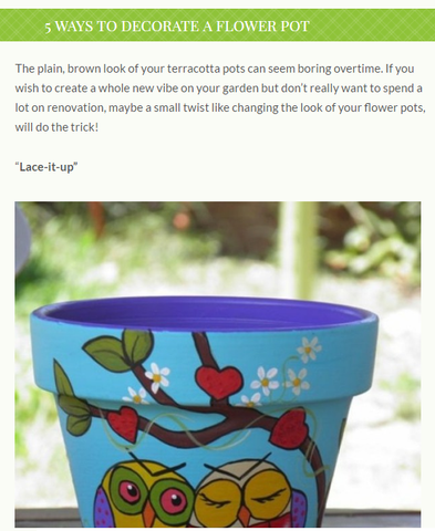 Ways to decorate a flower pot