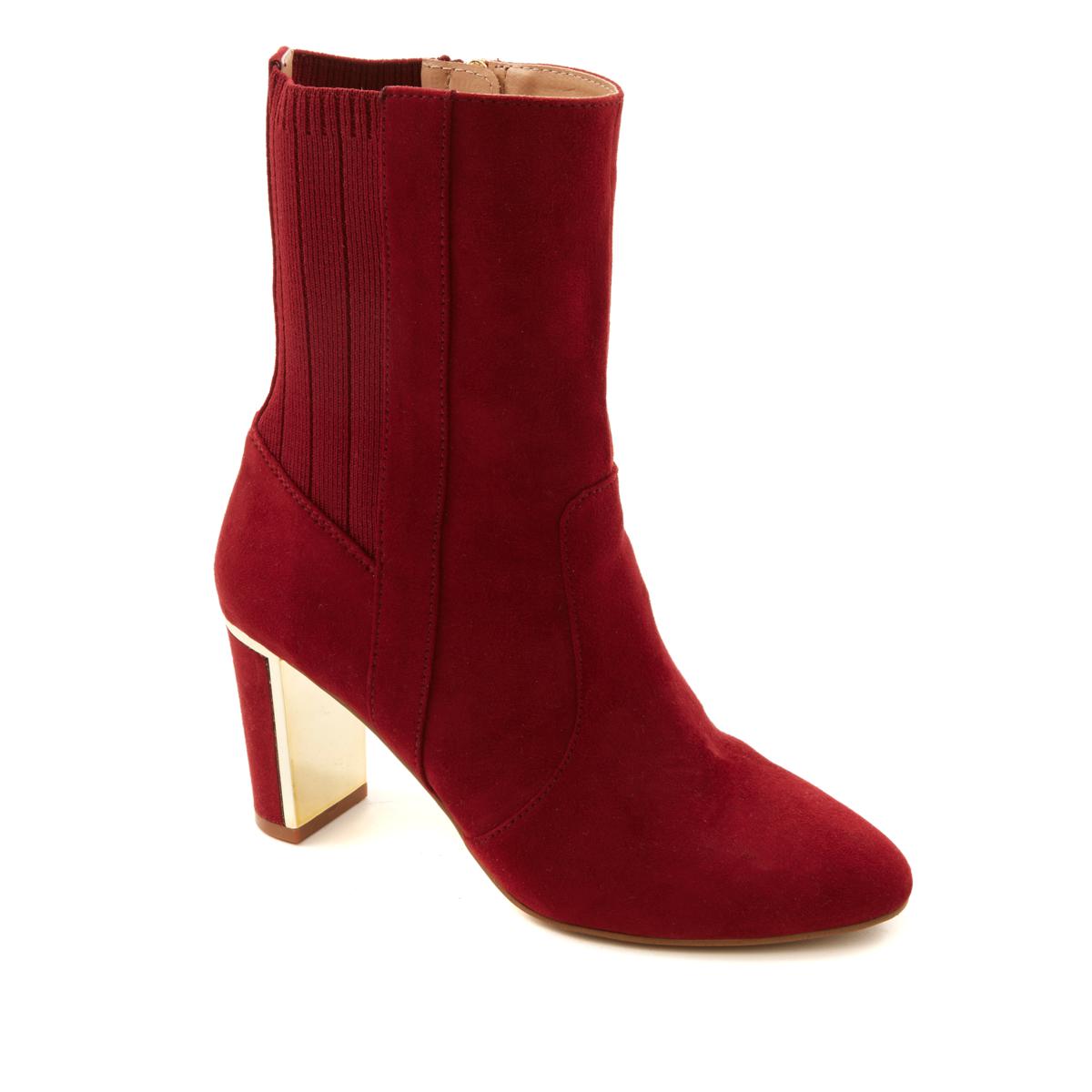 IMAN Global Chic Luxe Faux Suede and Stretch Knit Perfect Bootie 614562 ...