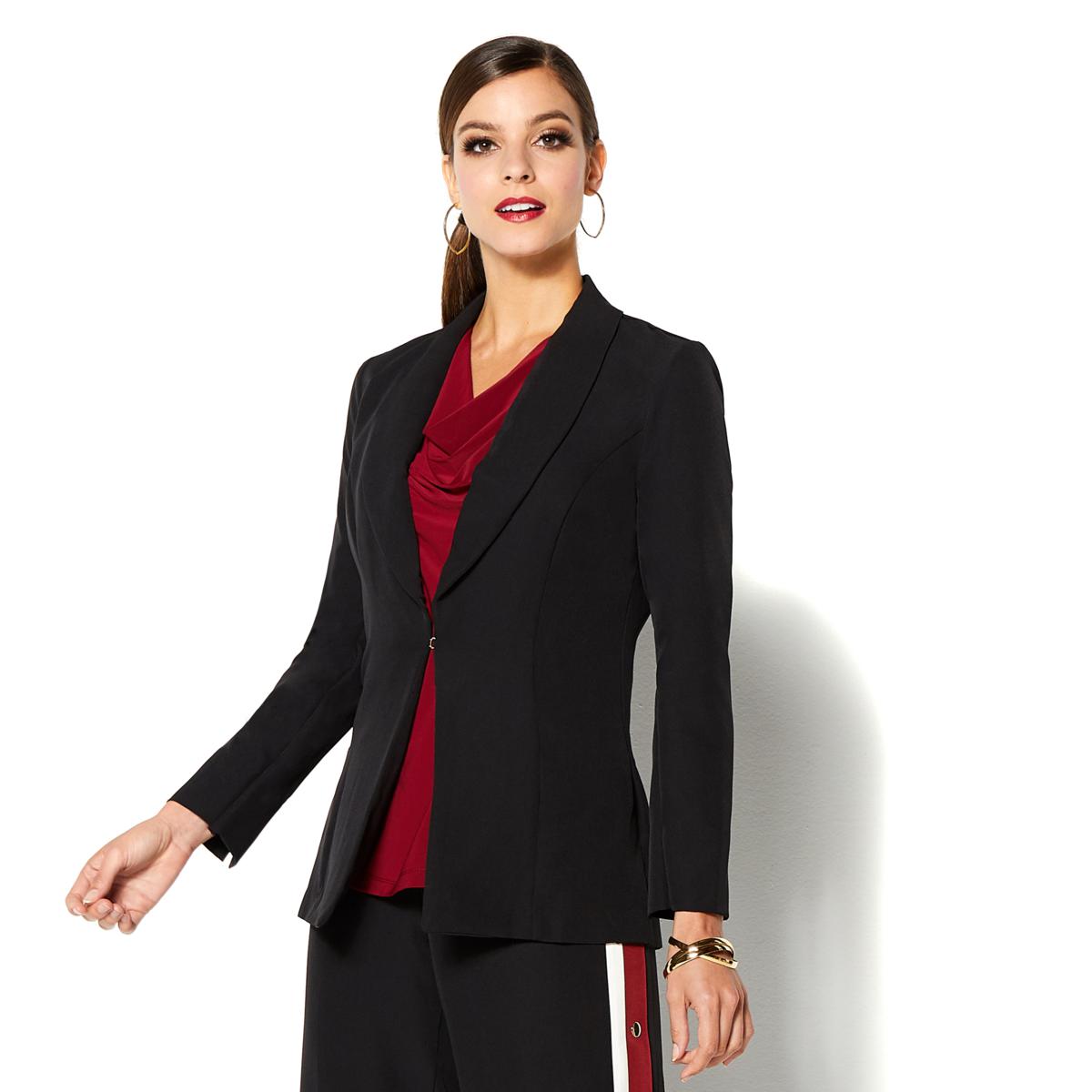 IMAN Global Chic Polished to Perfection Side Slit Blazer 623799-J | eBay