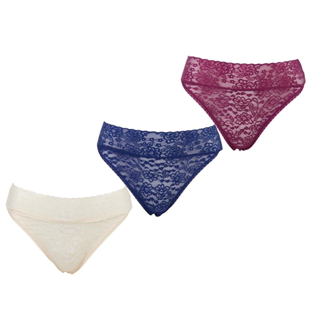 Rhonda Shear Lace Cheeky Bikini Brief 3-pack 630924-J | eBay