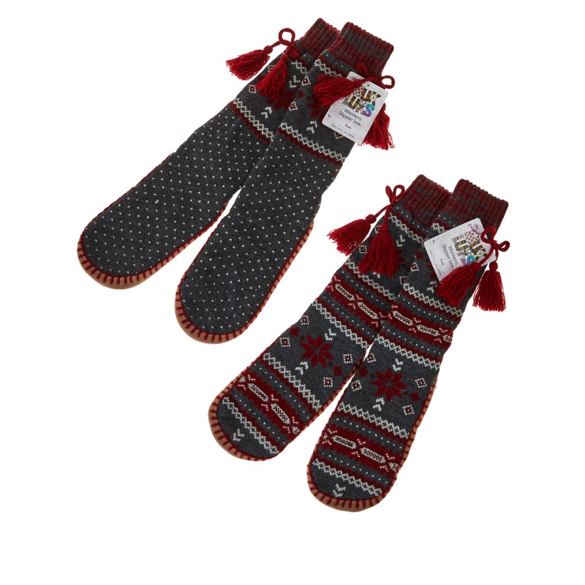 MUK LUKS Women's Slipper Socks with Tassels