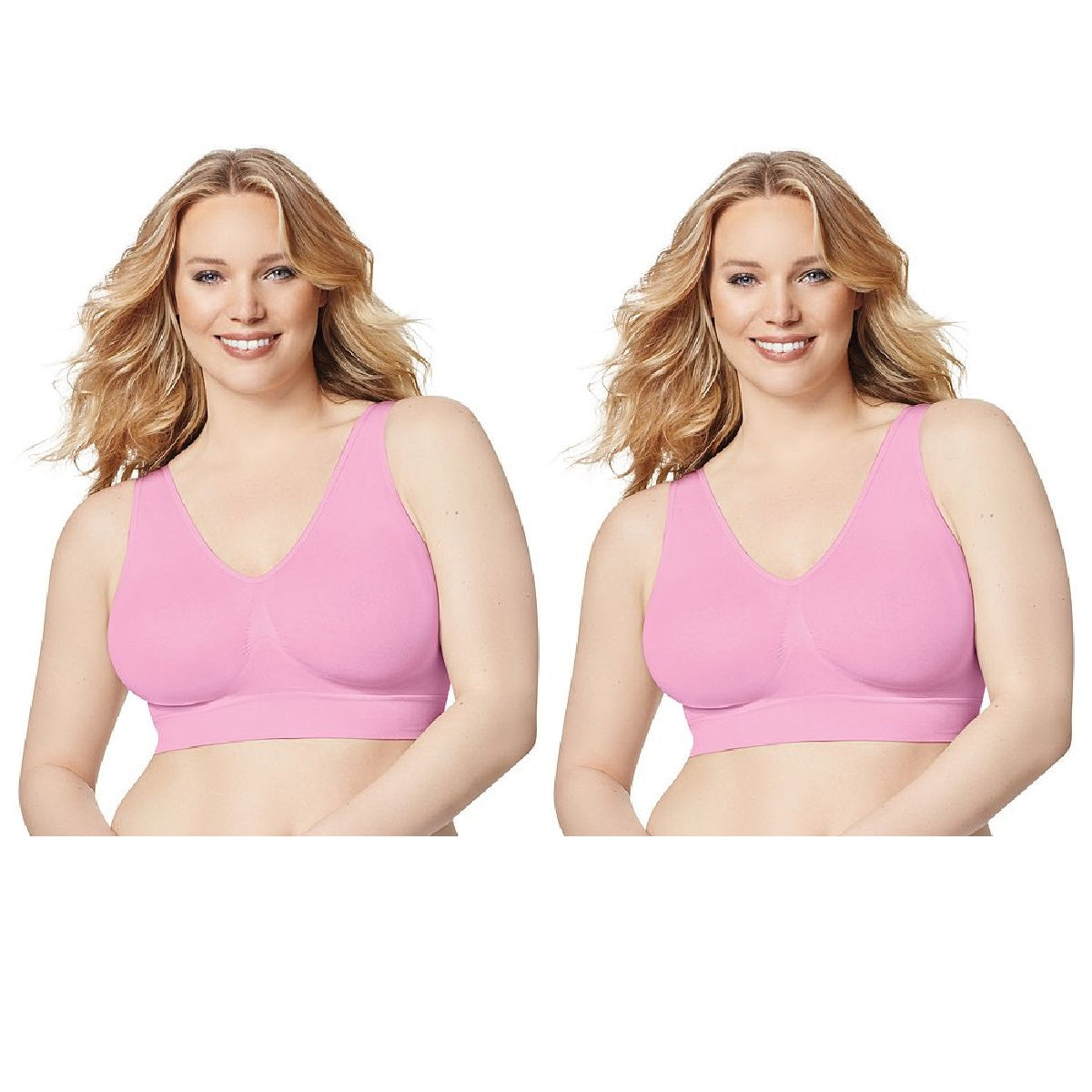 Just My Size 1263 Pure Comfort® Seamless Wirefree 2-Pack Bra w