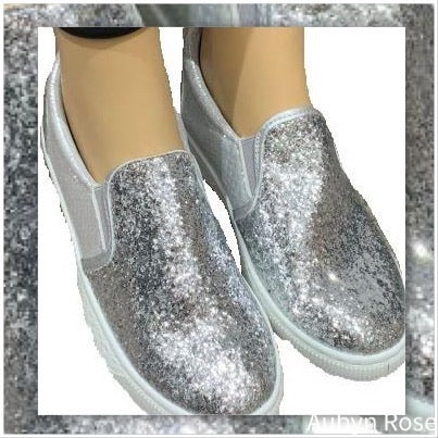 sparkly slip ons