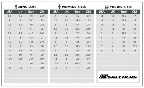 skechers size chart inches buy clothes 