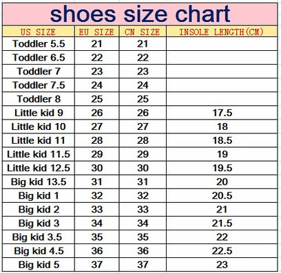 Mexico Size Chart Shoes