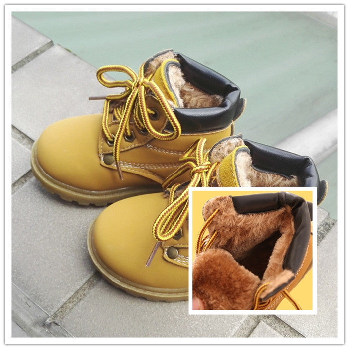 yellow winter shoes