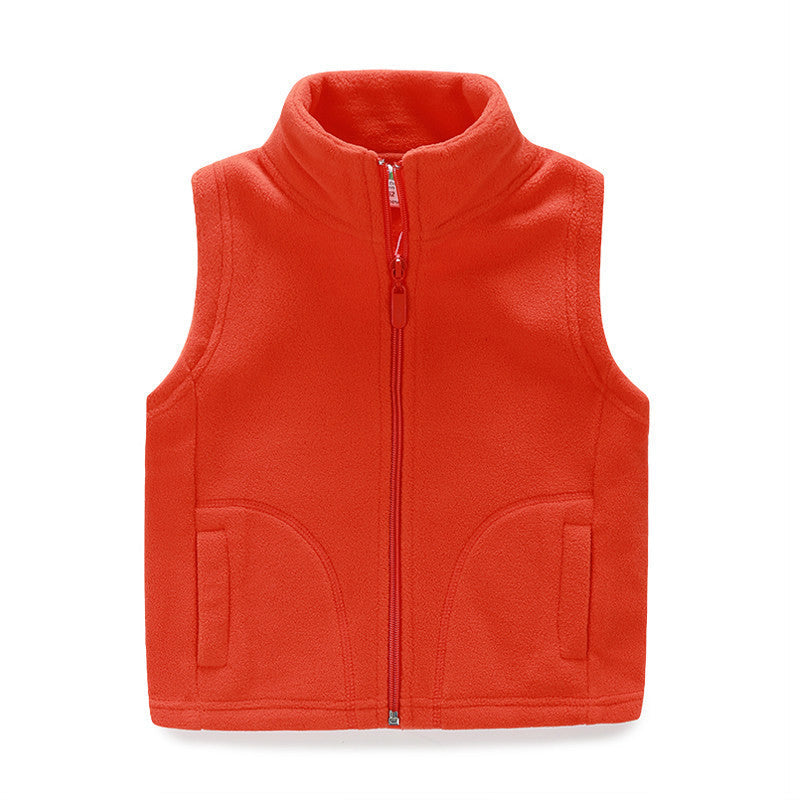 thicken winter cotton vest turtleneck solid fashion baby fleece vest k ...