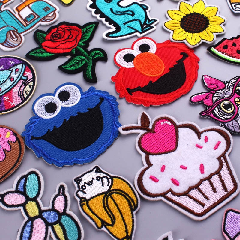 Popcorn Sequins Patch Large Patches Sew-on Applique for Clothing Cool  Jackets Coats DIY Apparel Clothes Stickers Food Parches