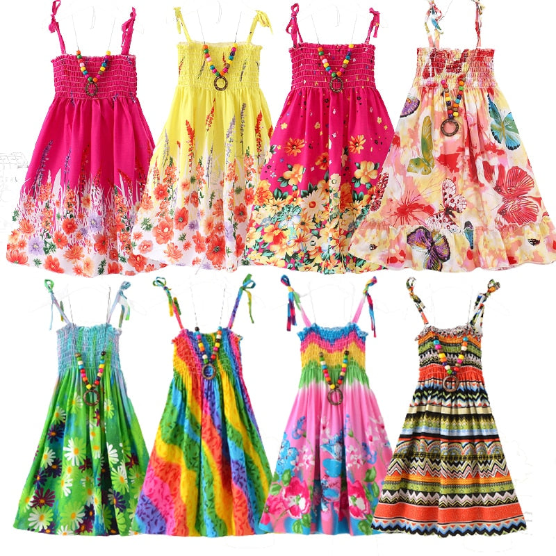Kids Dresses For Girls Fashion Girls Dresses Summer Floral Bohemian Gi