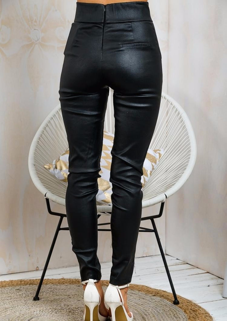 PU Leather Pencil Pants High Waisted – Celebrity Style Fashion ...