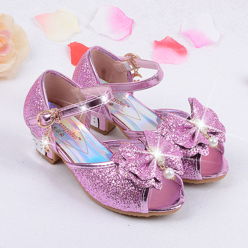 Children fashion high heels sandals princess style party prom shoes fo ...