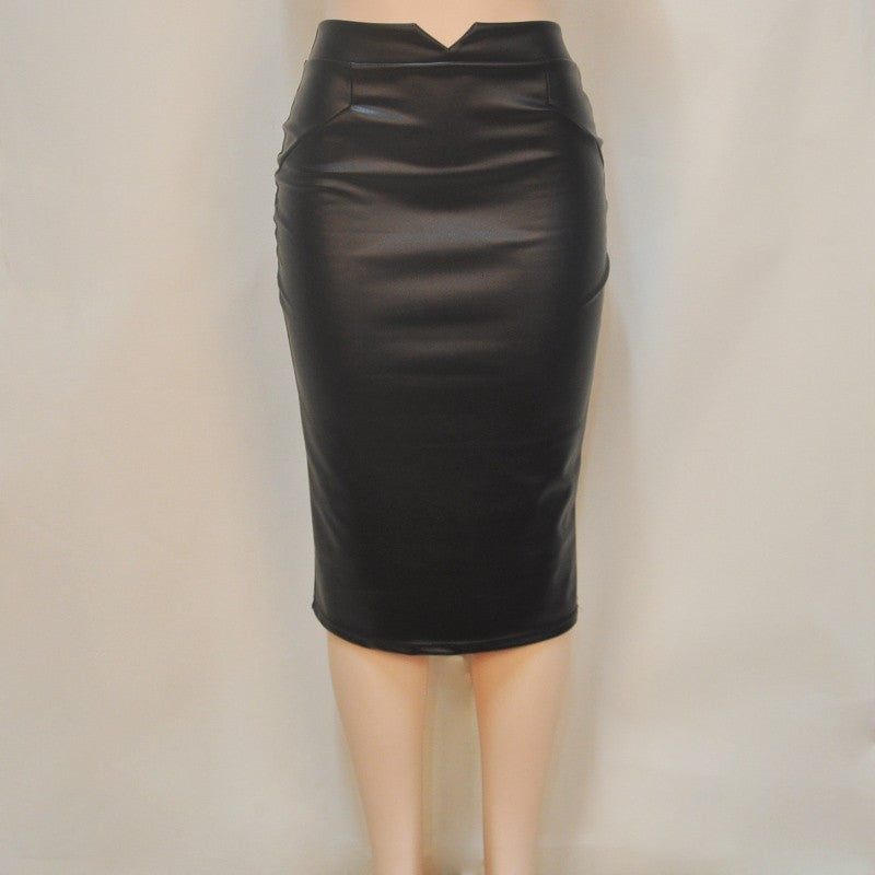 Faux Leather Stretch Maxi High Waisted Pencil Skirt – Celebrity Style ...