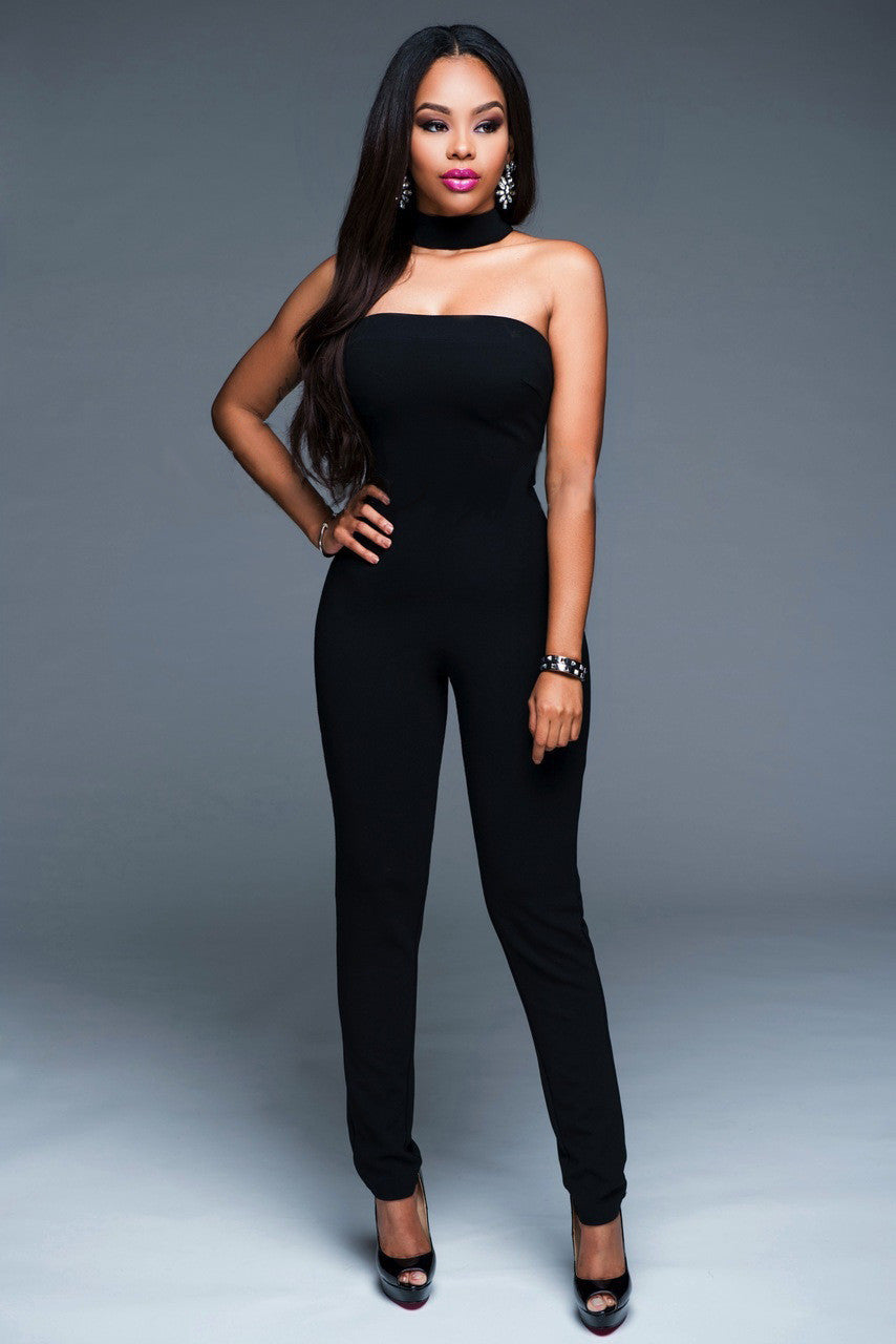 skinny jumpsuit black