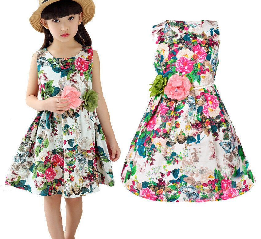 Kids Dresses For Girls Fashion Girls Dresses Summer Floral Bohemian Gi