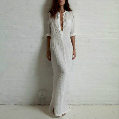 linen cotton maxi dress