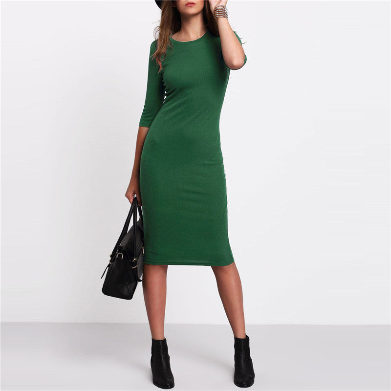 COLROVE Work Summer Style Women Bodycon Dresses Sexy Arrival Casual Gr