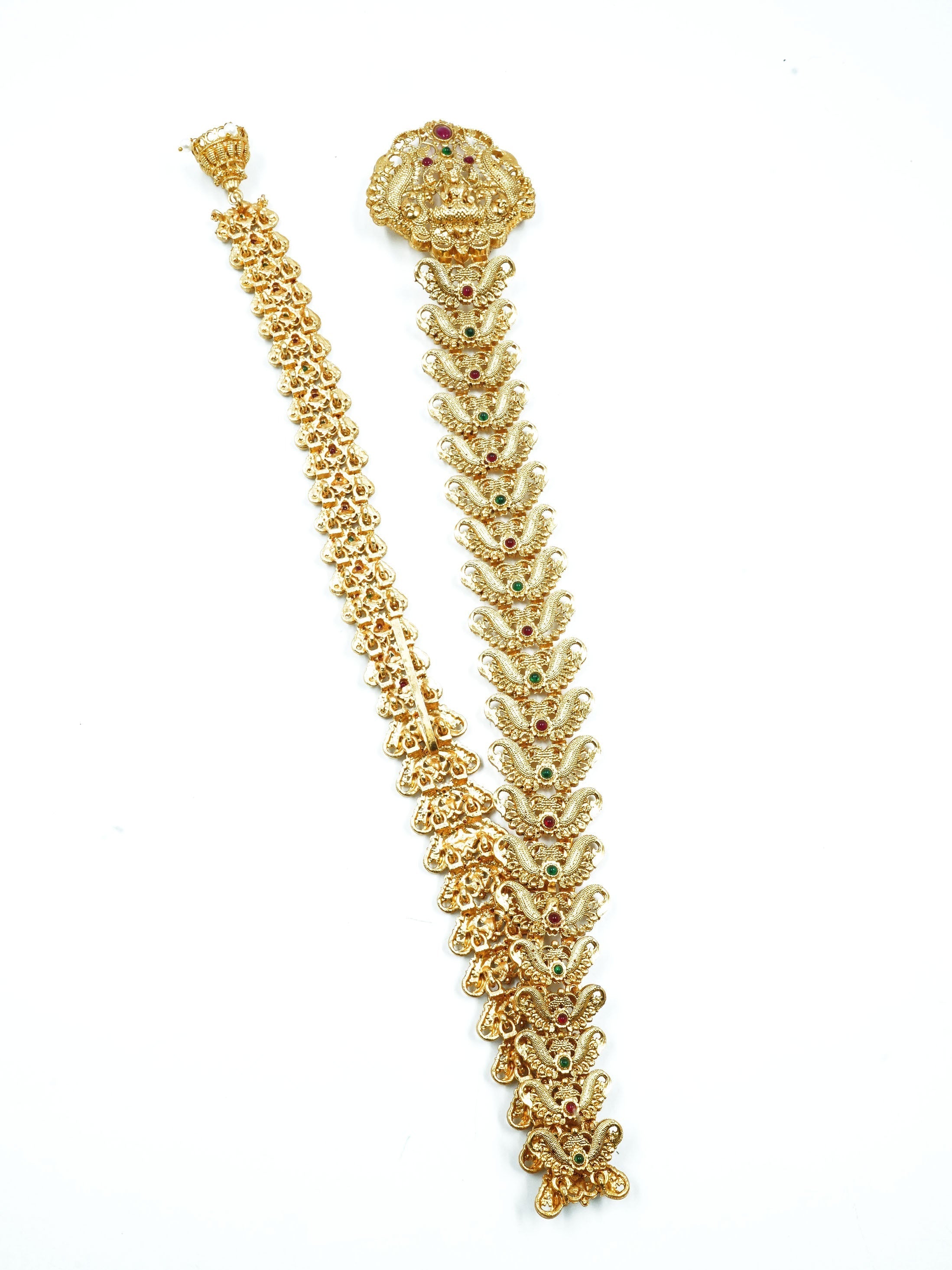 Gold Finished Pearl Jadau Clip Hair Accessories By Punjabi Traditional   Punjabi Traditional Jewellery