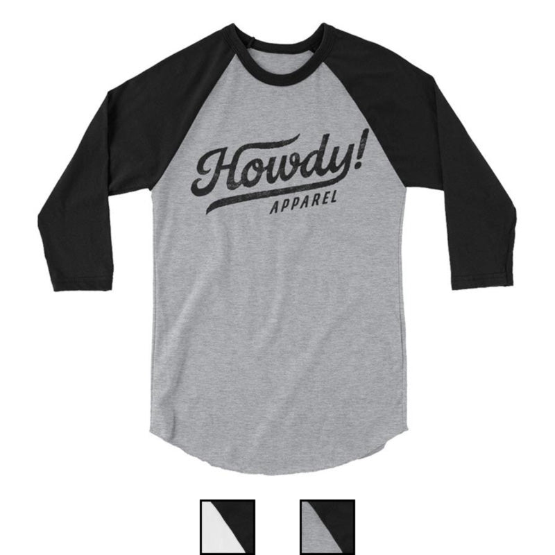 black and white raglan tee