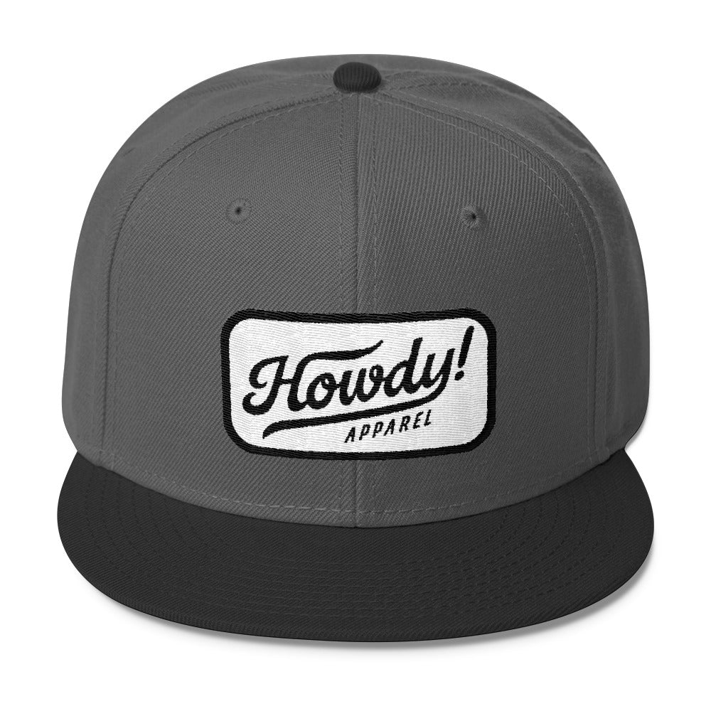 Download Howdy Apparel Logo Patch Wool Blend Snapback