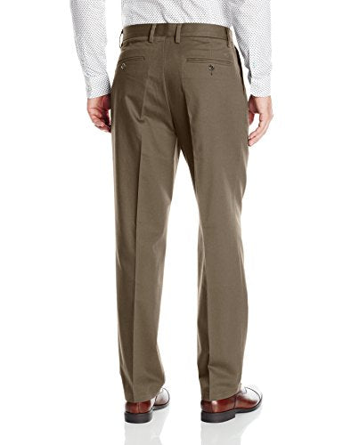 Dockers Men's Signature Khaki Classic-Fit Pleated Pant, Dark Pebble (S ...