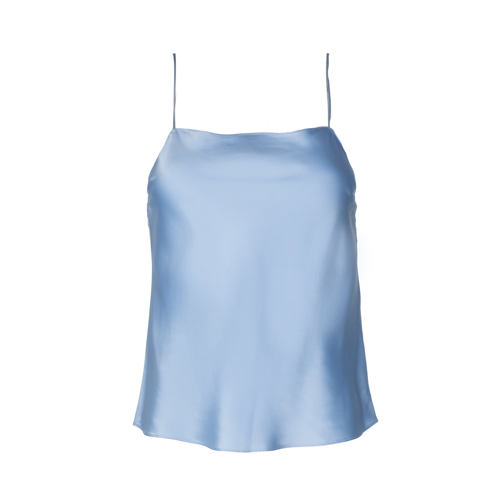 baby blue satin top