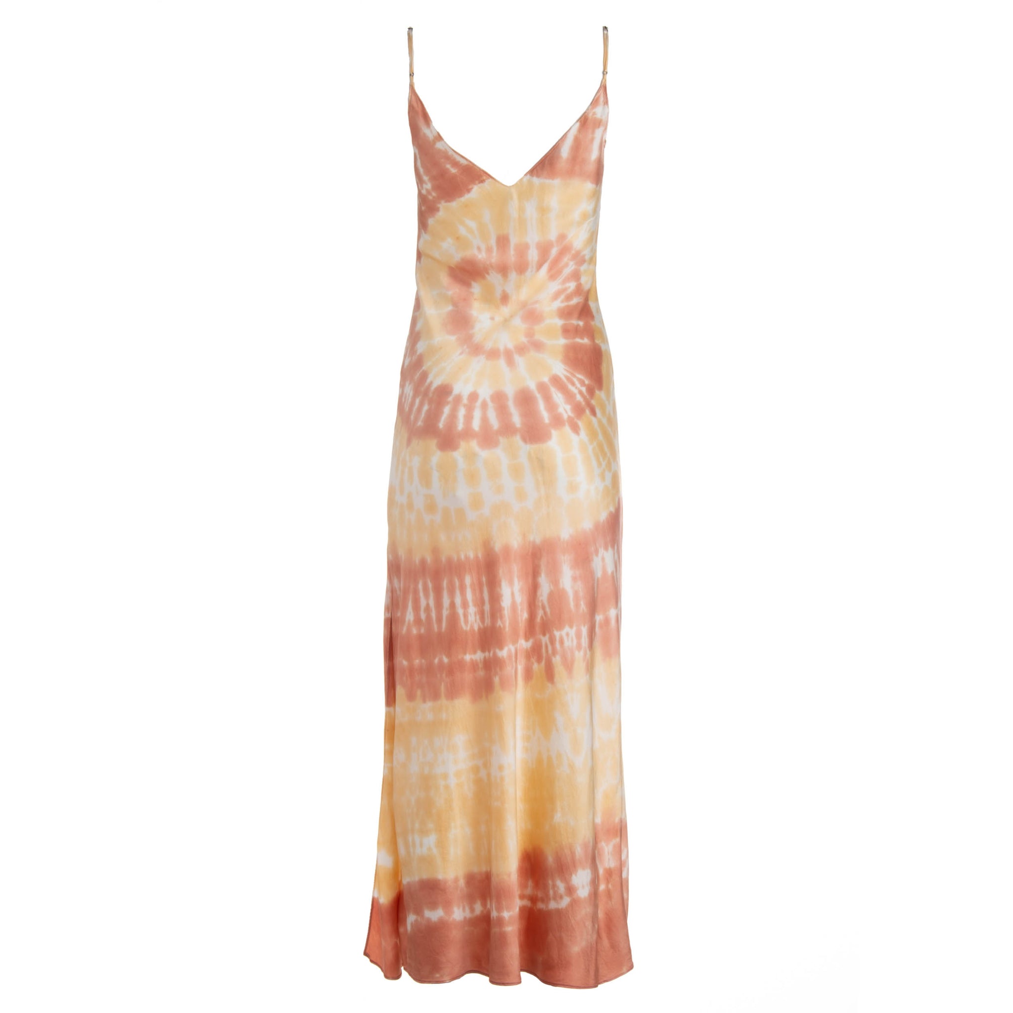 DANNIJO | Amber Tie Dye Silk Slip Dress with Slide-Slit - 90s Redux ...