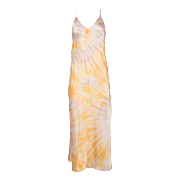 Mango Multi Tie Dye Long Silk Slip Dress - Dannijo