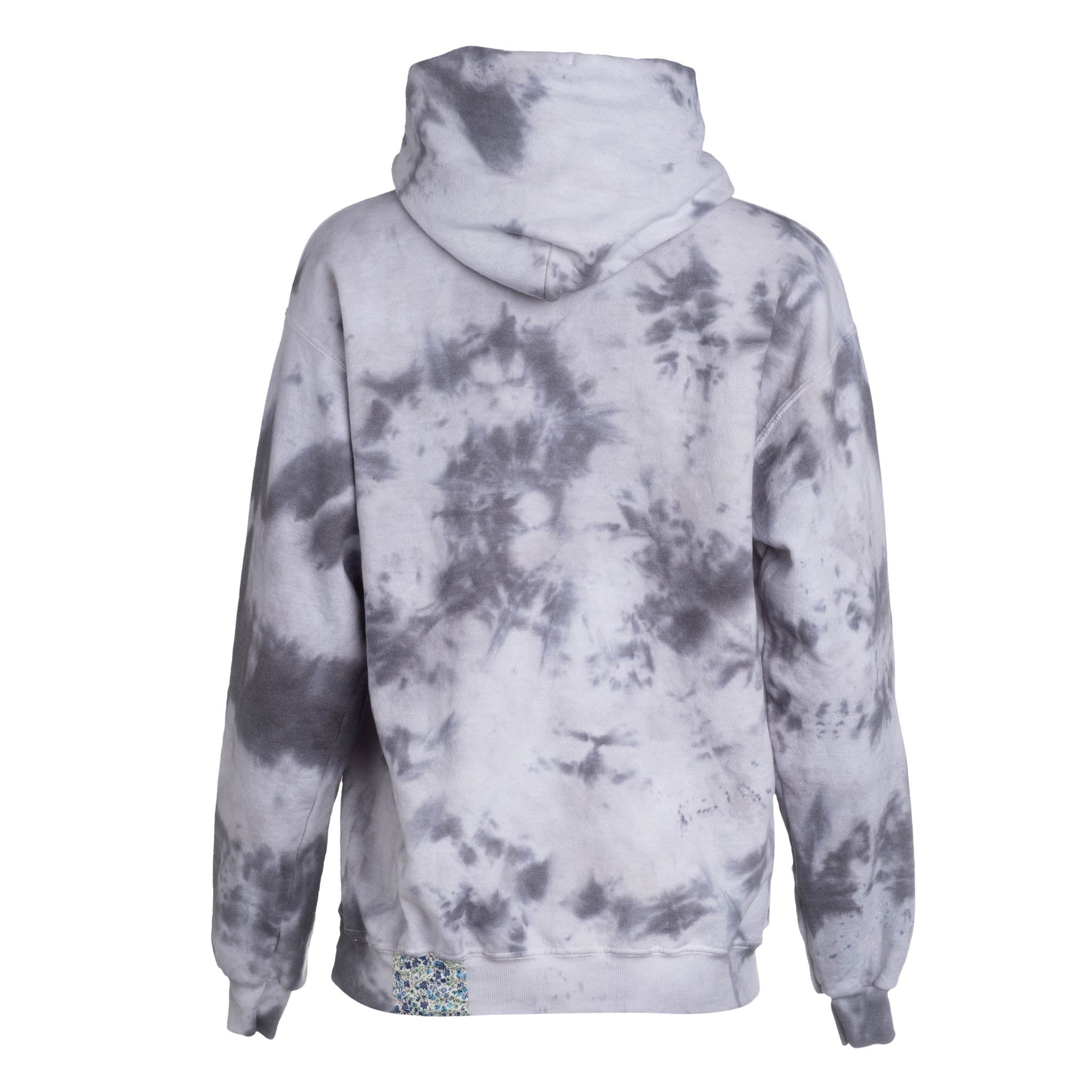 patchwork tie dye hoodie