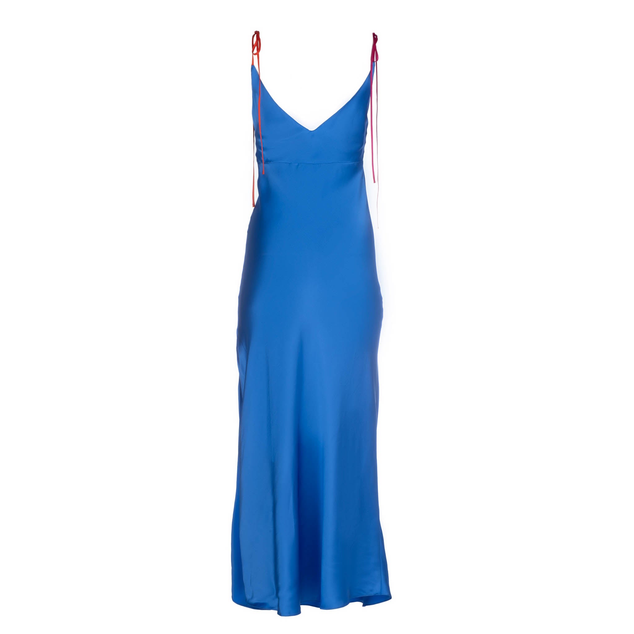 cobalt blue slip dress