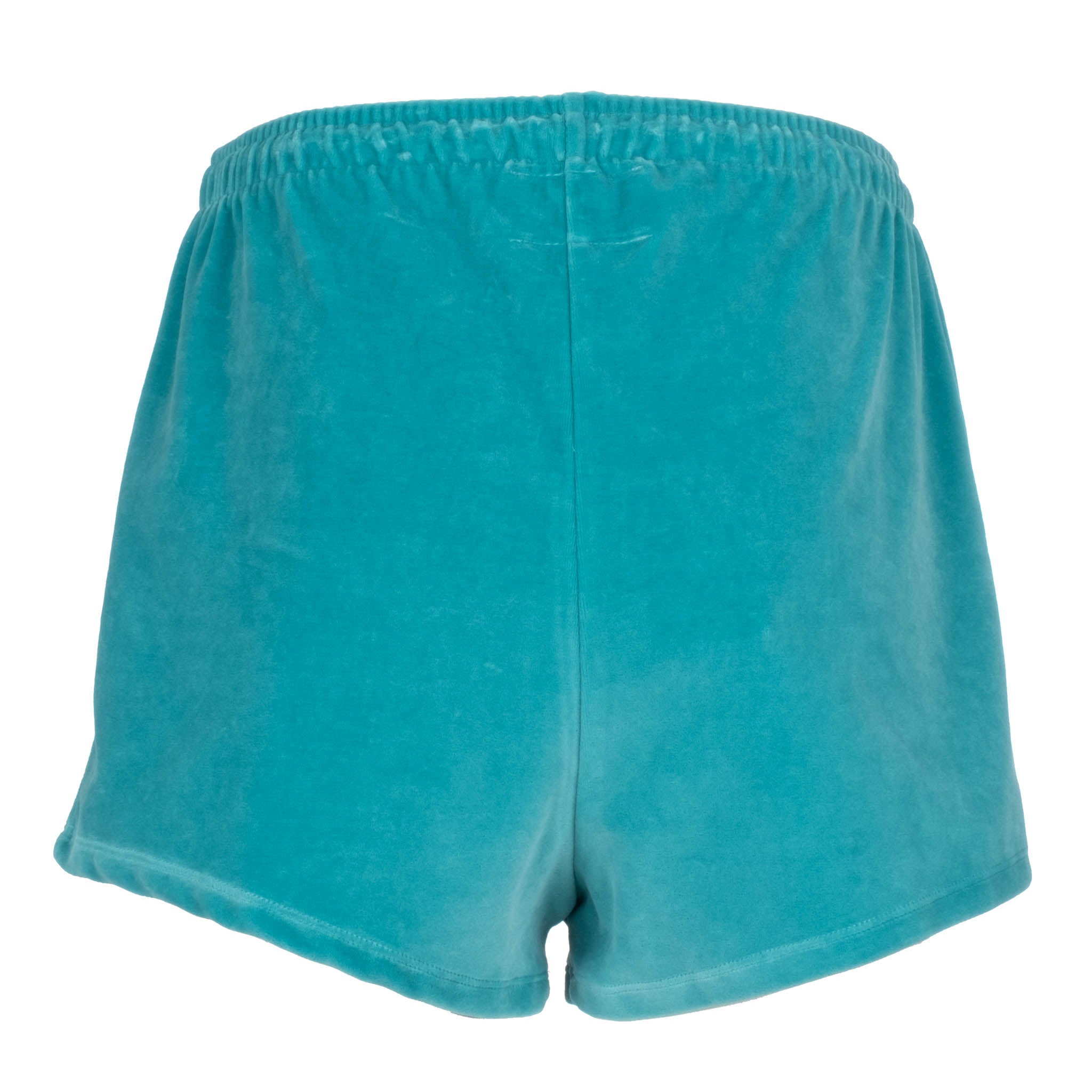 Turquoise Velour Shorts