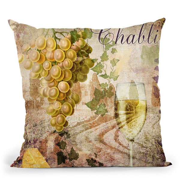 Wine Country V Throw Pillow By Color Bakery
