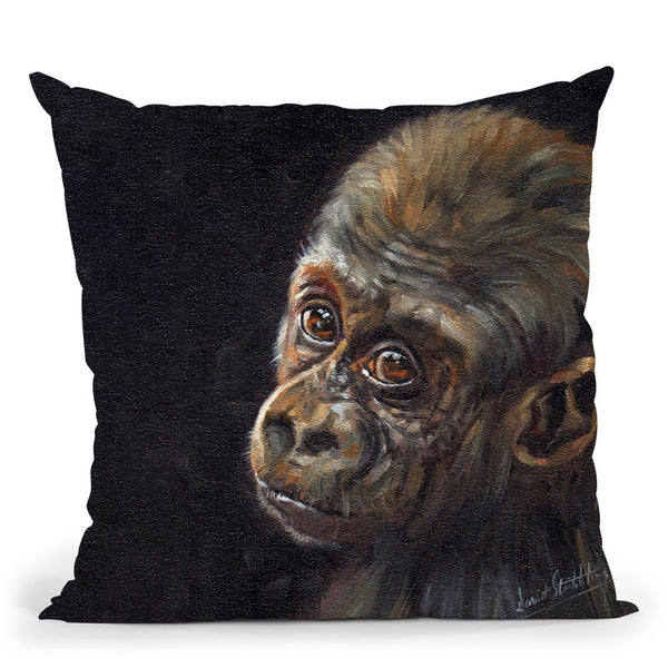 Gorilla Thinking Throw Pillow By David Stribbling – All About Vibe