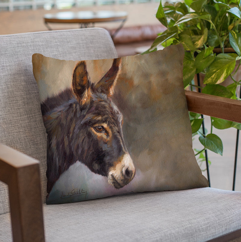 donkey throw pillow