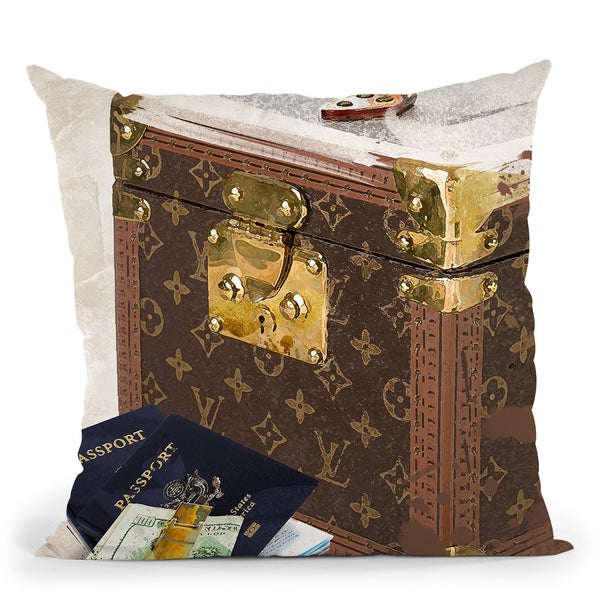 Monogram Luggage Vintage Silk Scarf Pillows 17