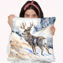 Mule Deer Buck Watercolor Throw Pillow By Z Art Gallery