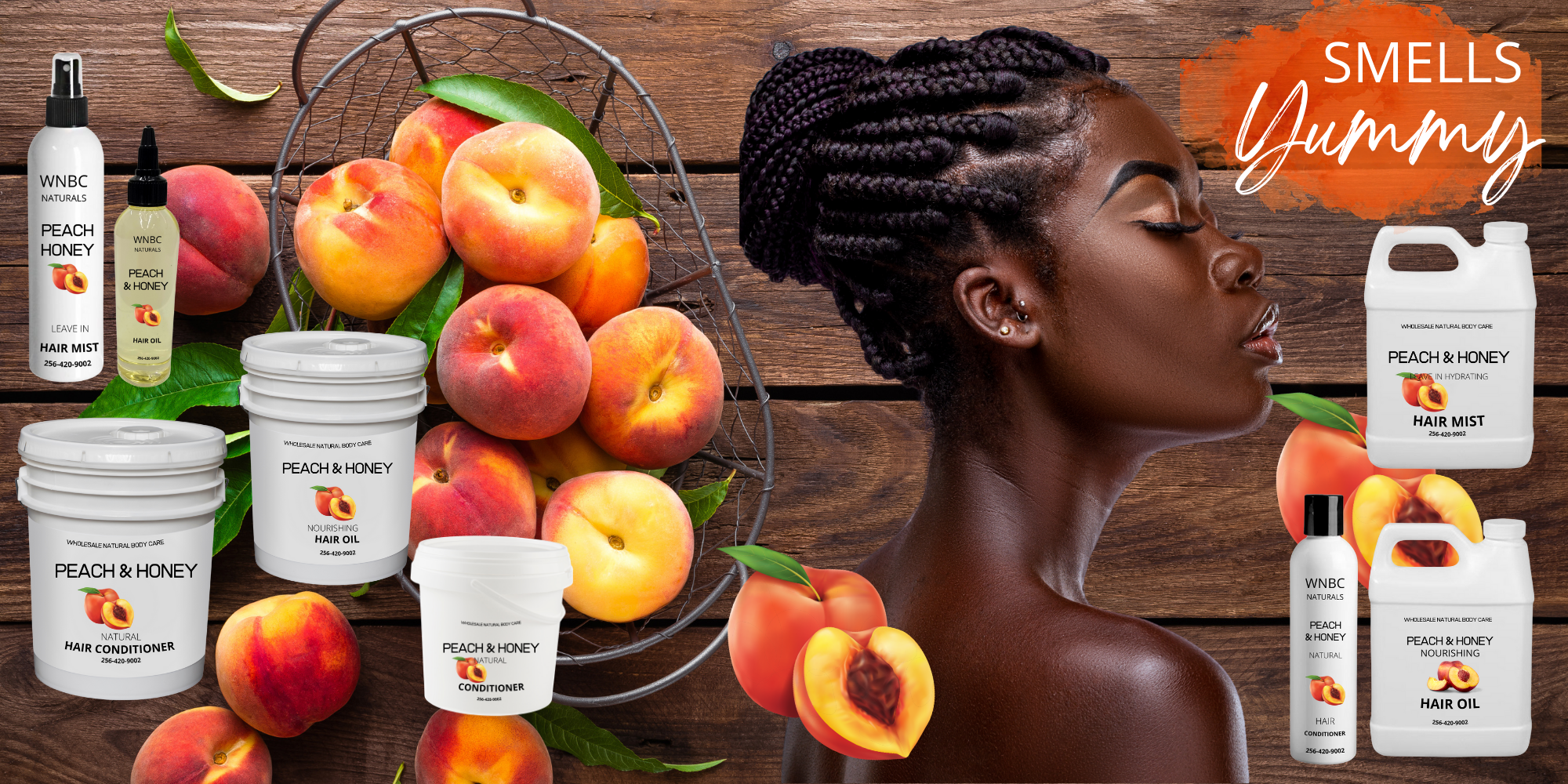 White Label Peach & Honey Hair Oil for your Private Label Hair Products